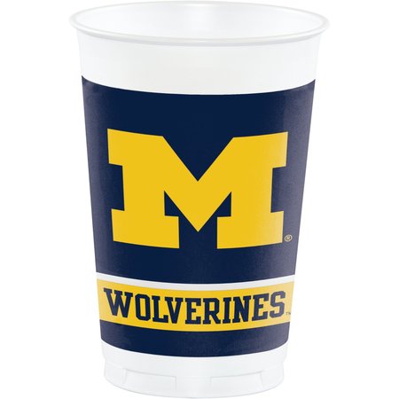 NCAA 20 oz University of Michigan Plastic Cups PK96, 96PK 331401